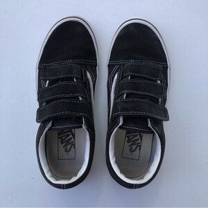 Vans Kids Black Velcro Skate Sneakers